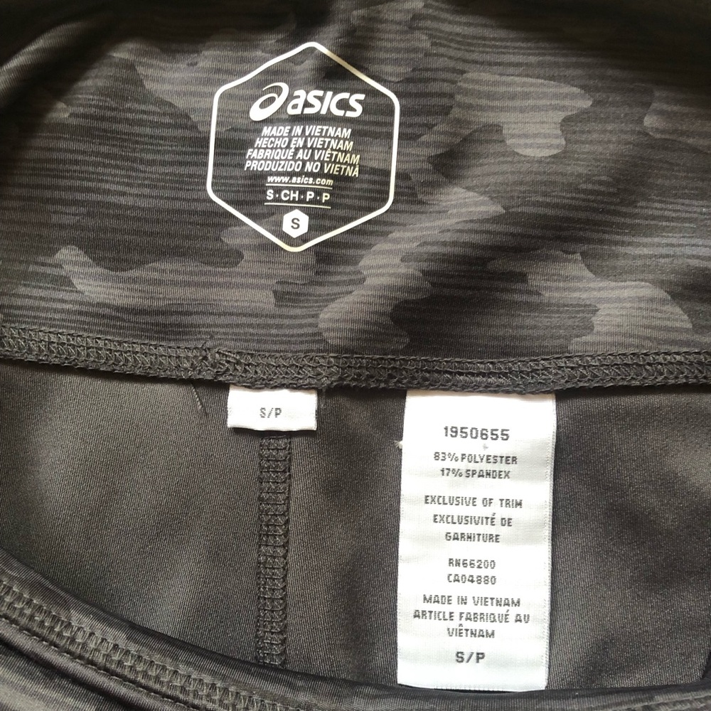 Asics Women's Black Gray Camo High-Waist Leggings - Picture 7 of 7